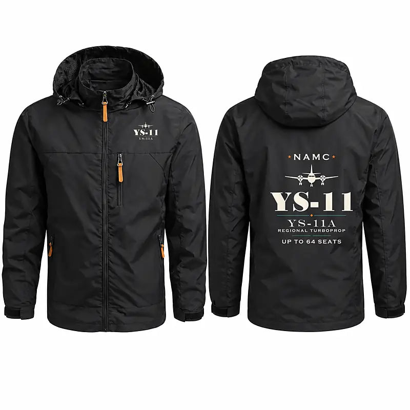 NAMC YS-11A Stylish Jackets - Hooded Windbreaker - Heritage - Black
