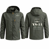 Thumbnail for NAMC YS-11A Stylish Jackets - Hooded Windbreaker - Heritage - Olive Green