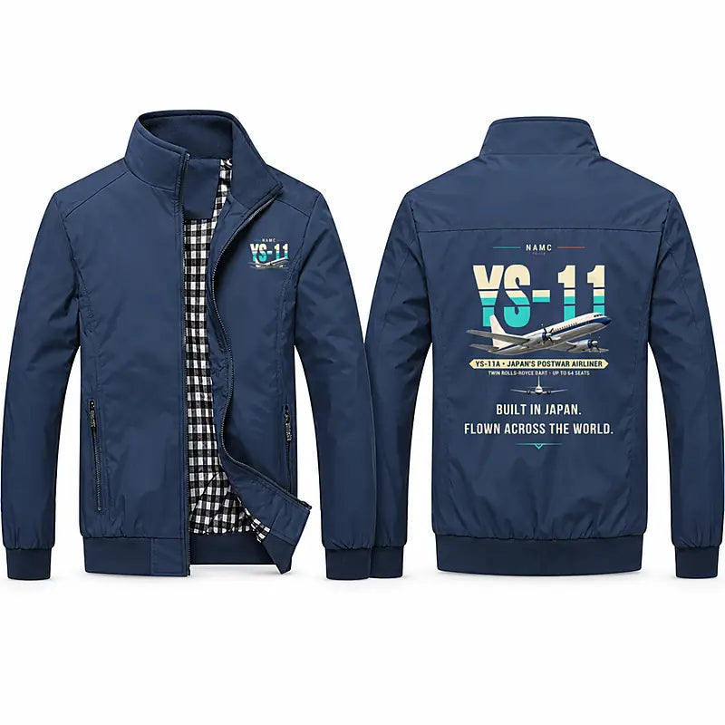 NAMC YS-11A Stylish Jackets - Stand Collar - Original - Navy Blue