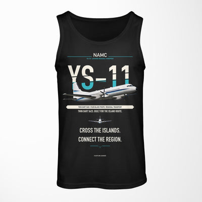 NAMC YS-11A design on black tank top
