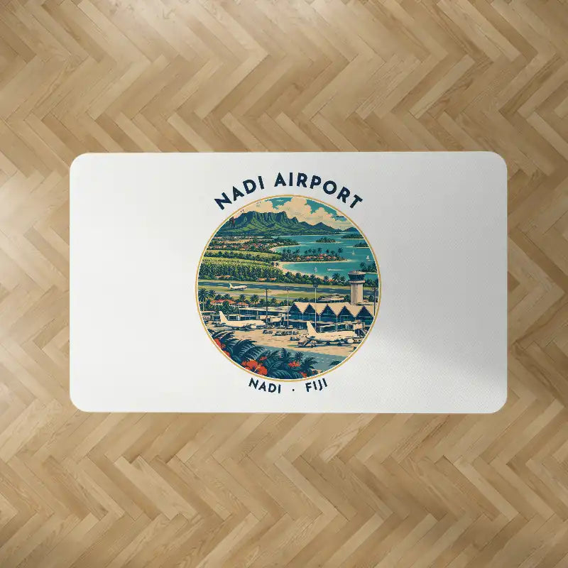Nadi International Airport (NAN) Carpets - Carpet Rectangle - Badge - White