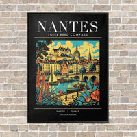 Thumbnail for NANTES - Poster - Canvas Framed - Black