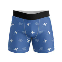 Thumbnail for Naples International Airport (NAP) Men Boxers - Pattern - Blue