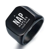 Thumbnail for Naples International Airport (NAP) Rings - Ring - Black + Name