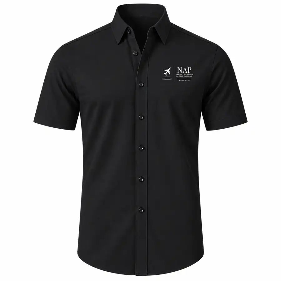 Naples International Airport (NAP) Shirts - Short Sleeve Shirt - Front - Black