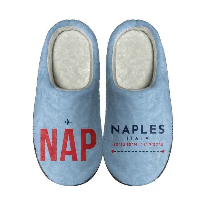 Naples International Airport (NAP) Slippers & Flip Flops - Slippers - Cotton - Code - Different - Light Blue