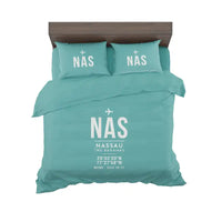 Thumbnail for Lynden Pindling International Airport Nassau (NAS) Bedding Sets & Blankets - Bedding Set - ID Tag - Turquoise