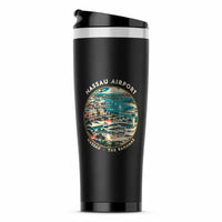 Thumbnail for Lynden Pindling International Airport Nassau (NAS) Travel Mugs - Badge - Stainless Steel (No Holder) - Black