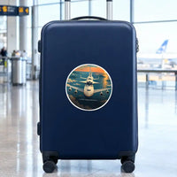 Thumbnail for NASA Boeing 747 Shuttle Carrier Aircraft - 3D + Name - Circle Sticker - Suitcase