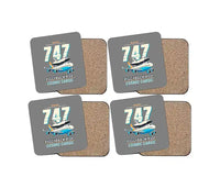 Thumbnail for NASA Boeing 747 Shuttle Carrier Aircraft - Cartoon - Coaster Set - Gray