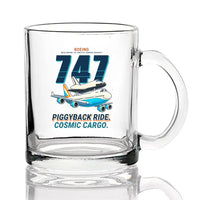 Thumbnail for NASA Boeing 747 Shuttle Carrier Aircraft - Cartoon - Coffee & Tea Glass