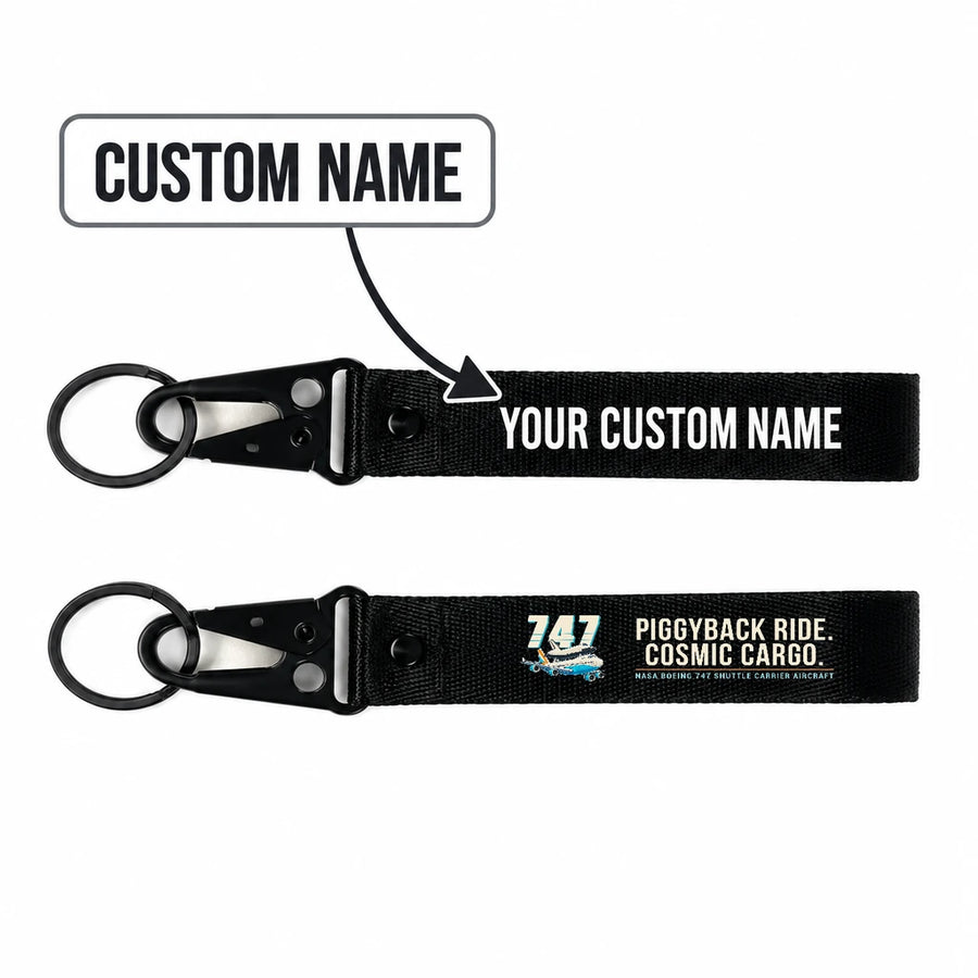 NASA Boeing 747 Shuttle Carrier Aircraft Hawk-Shaped Key Chains - Black - Cartoon - Personalized