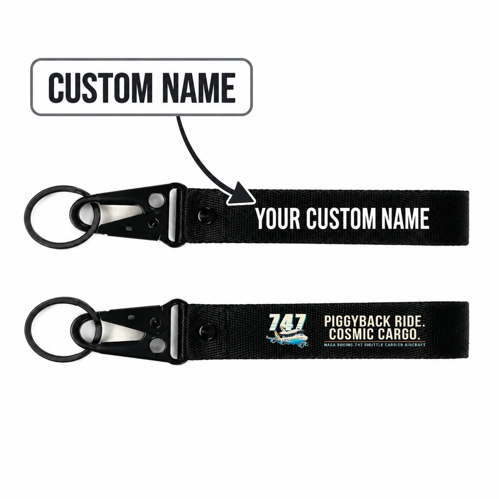 NASA Boeing 747 Shuttle Carrier Aircraft Hawk-Shaped Key Chains - Black - Cartoon - Personalized