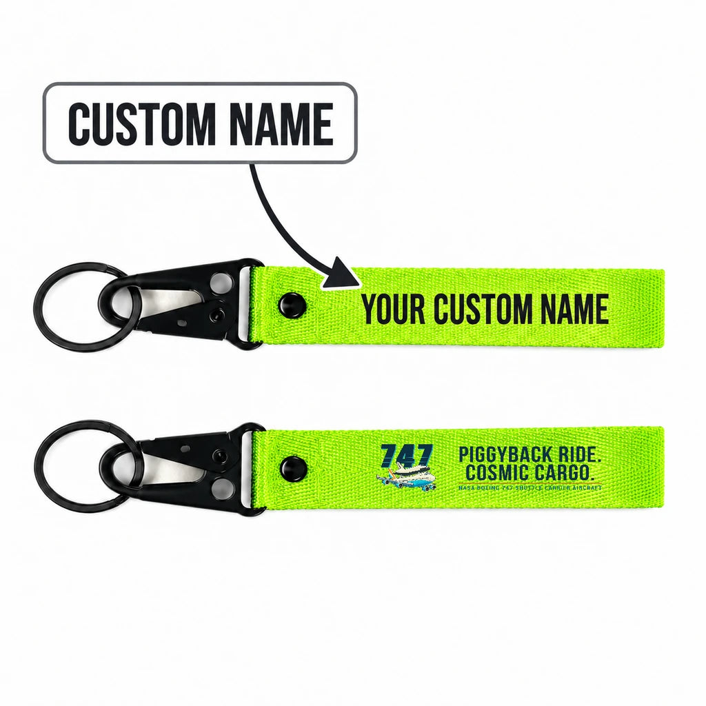 NASA Boeing 747 Shuttle Carrier Aircraft Hawk-Shaped Key Chains - Light Green - Cartoon - Personalized