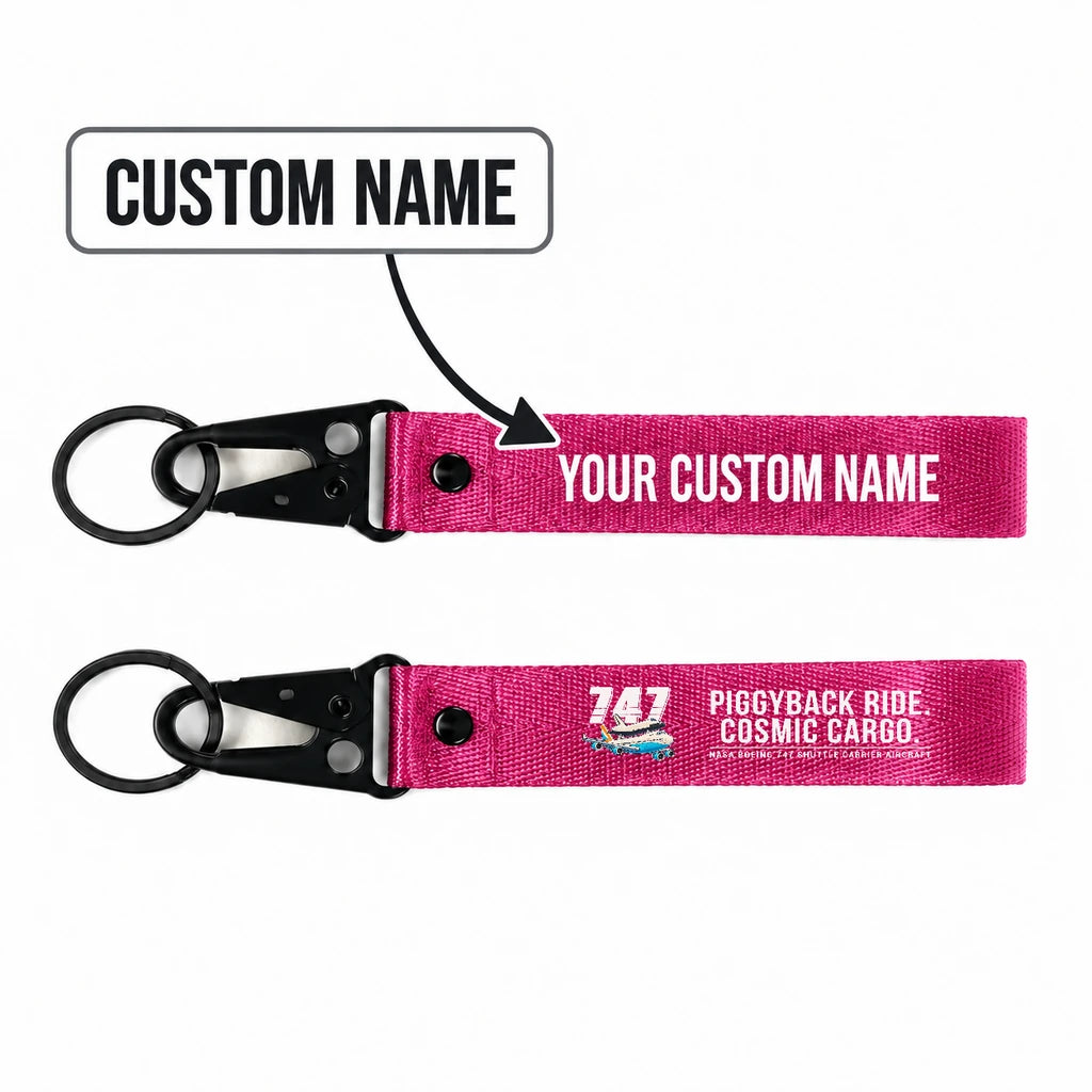 NASA Boeing 747 Shuttle Carrier Aircraft Hawk-Shaped Key Chains - Pink - Cartoon - Personalized