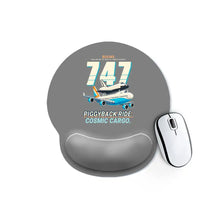 Thumbnail for NASA Boeing 747 Shuttle Carrier Aircraft - Cartoon - Ergonomic Mouse Pad - Gray