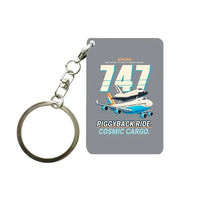 Thumbnail for NASA Boeing 747 Shuttle Carrier Aircraft - Cartoon - Key Chain - Gray