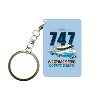 Thumbnail for NASA Boeing 747 Shuttle Carrier Aircraft - Cartoon - Key Chain - Light Blue