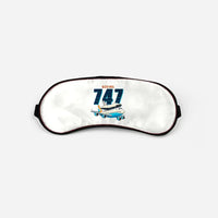 Thumbnail for NASA Boeing 747 Shuttle Carrier Aircraft - Cartoon - Sleep Mask - White