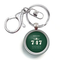 Thumbnail for NASA Boeing 747 Shuttle Carrier Aircraft - Heritage - Circle Key Chain - Dark Green