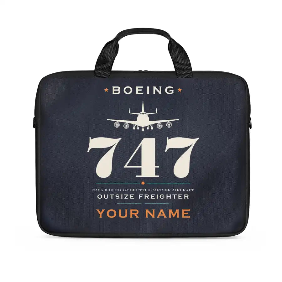 NASA Boeing 747 Shuttle Carrier Aircraft - Heritage + Name - Laptop Bag