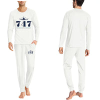 Thumbnail for NASA Boeing 747 Shuttle Carrier Aircraft - Men Pajamas - Heritage Chest - White