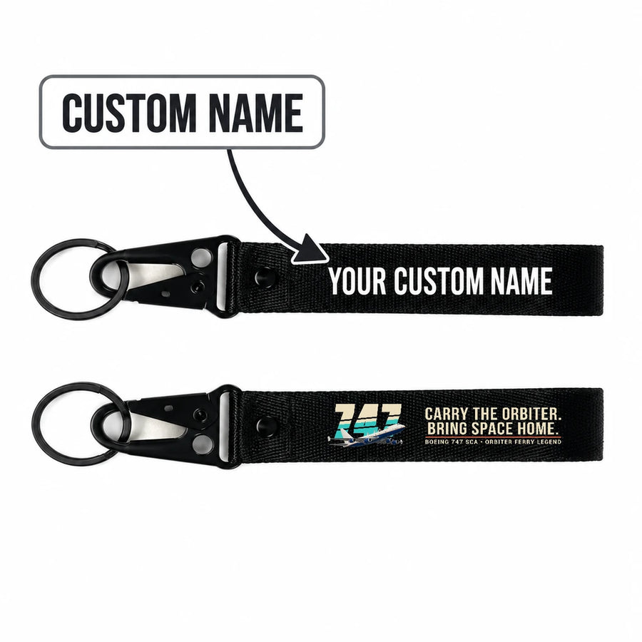NASA Boeing 747 Shuttle Carrier Aircraft Hawk-Shaped Key Chains - Black - Original - Personalized