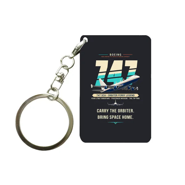 NASA Boeing 747 Shuttle Carrier Aircraft - Original - Key Chain - Black