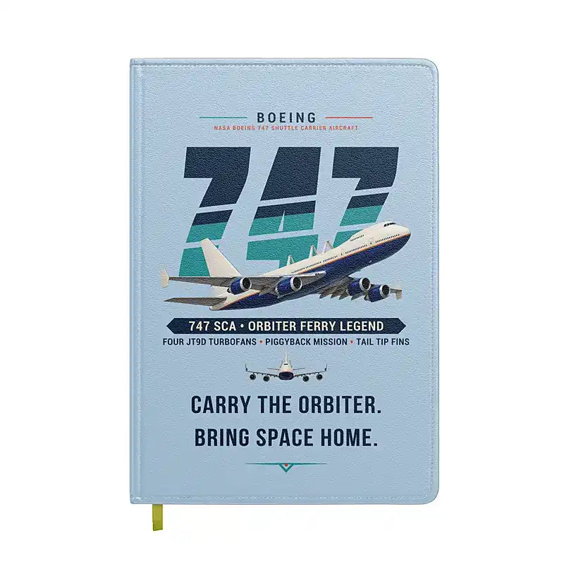 NASA Boeing 747 Shuttle Carrier Aircraft - Original - Notebook - Light Blue