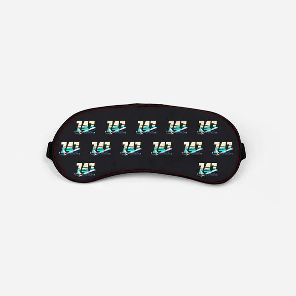 NASA Boeing 747 Shuttle Carrier Aircraft - Original Pattern - Sleep Mask - Black