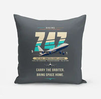 Thumbnail for NASA Boeing 747 Shuttle Carrier Aircraft - Original - Pillow - Gray