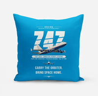 Thumbnail for NASA Boeing 747 Shuttle Carrier Aircraft - Original - Pillow - Turquoise