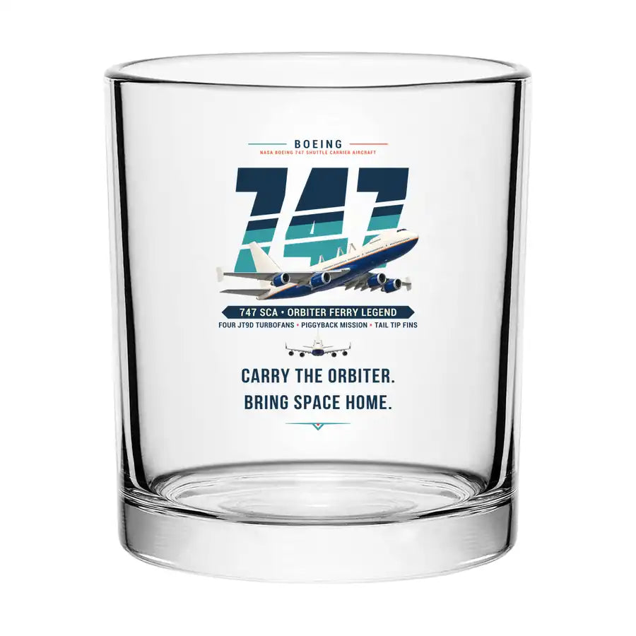 NASA Boeing 747 Shuttle Carrier Aircraft - Original - Special Whiskey Glass