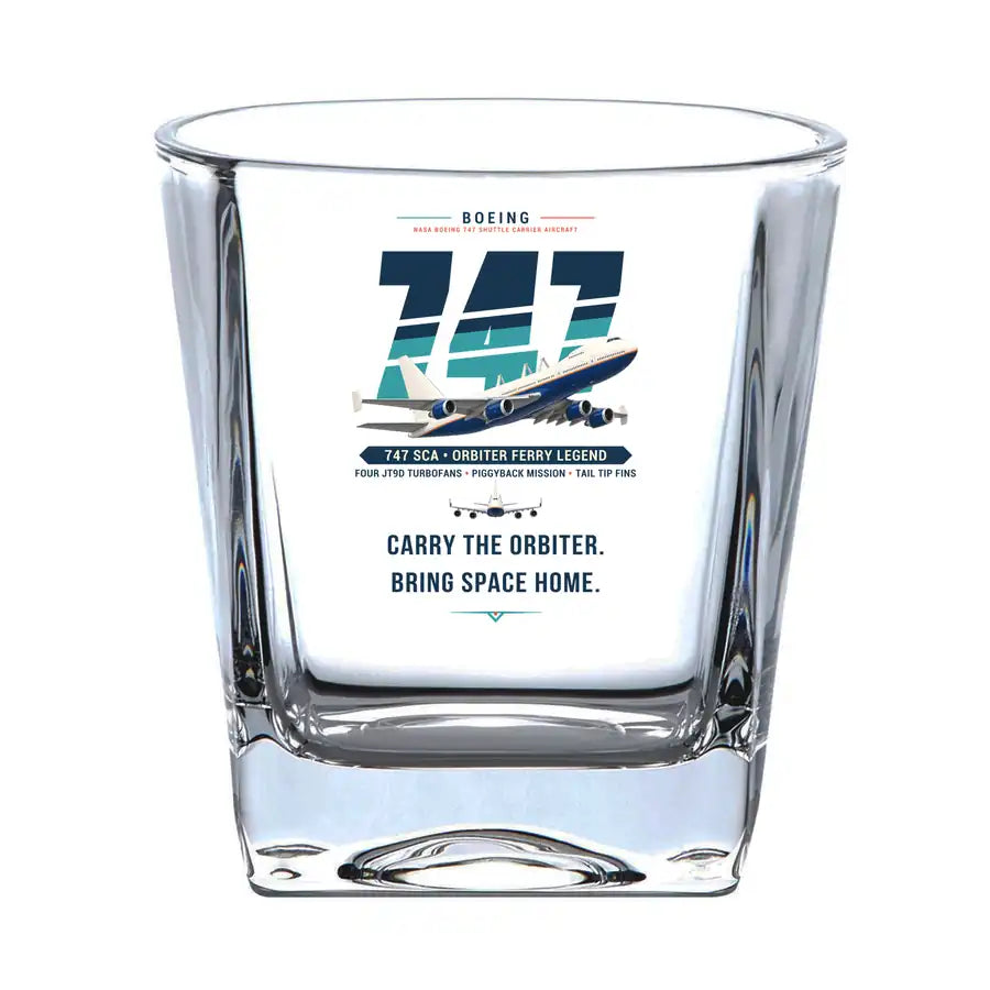 NASA Boeing 747 Shuttle Carrier Aircraft - Original - Whiskey Glass