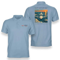 Thumbnail for NASA Boeing 747 Shuttle Carrier Aircraft - Poster - Double-Side Polo - Light Blue