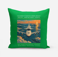 Thumbnail for NASA Boeing 747 Shuttle Carrier Aircraft - Poster - Pillow - Green