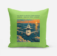 Thumbnail for NASA Boeing 747 Shuttle Carrier Aircraft - Poster - Pillow - Light Green