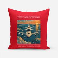 Thumbnail for NASA Boeing 747 Shuttle Carrier Aircraft - Poster - Pillow - Red