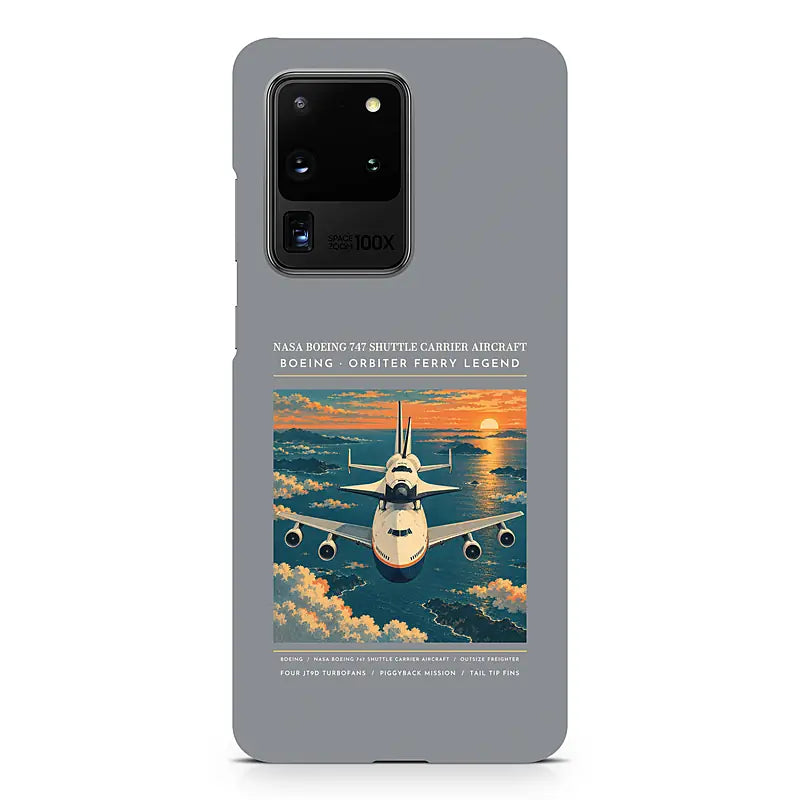 NASA Boeing 747 Shuttle Carrier Aircraft - Poster - Samsung Case - Gray