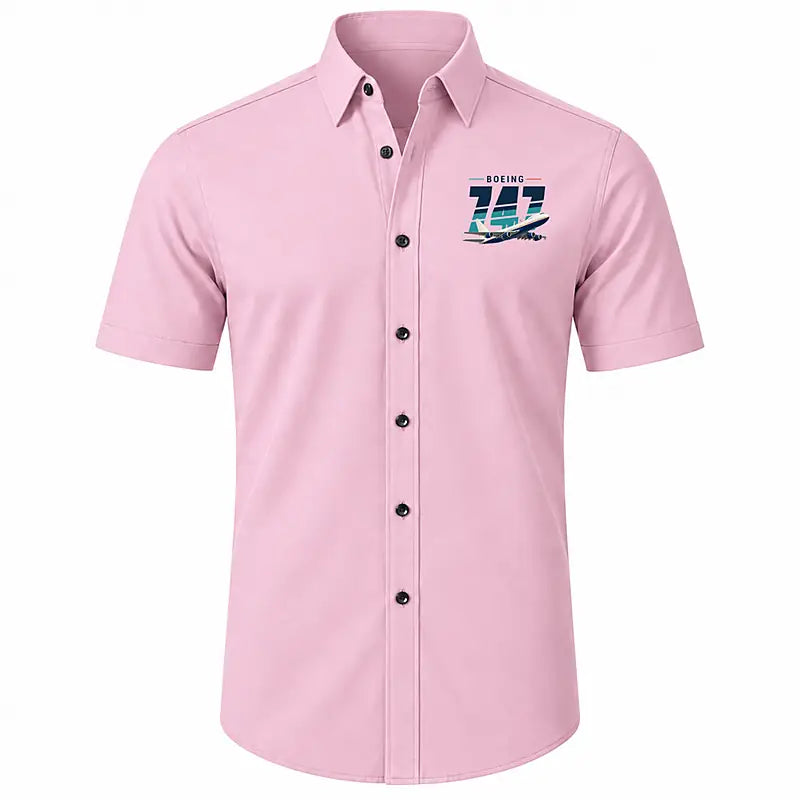 NASA Boeing 747 Shuttle Carrier Aircraft - Short Sleeve Shirt - Original - Pink