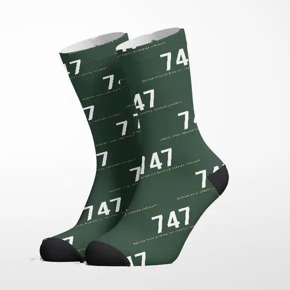 NASA Boeing 747 Shuttle Carrier Aircraft - Socks - Alpine Green