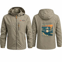 Thumbnail for NASA Boeing 747 Shuttle Carrier Aircraft Stylish Jackets - Hooded Windbreaker - Poster - Khaki