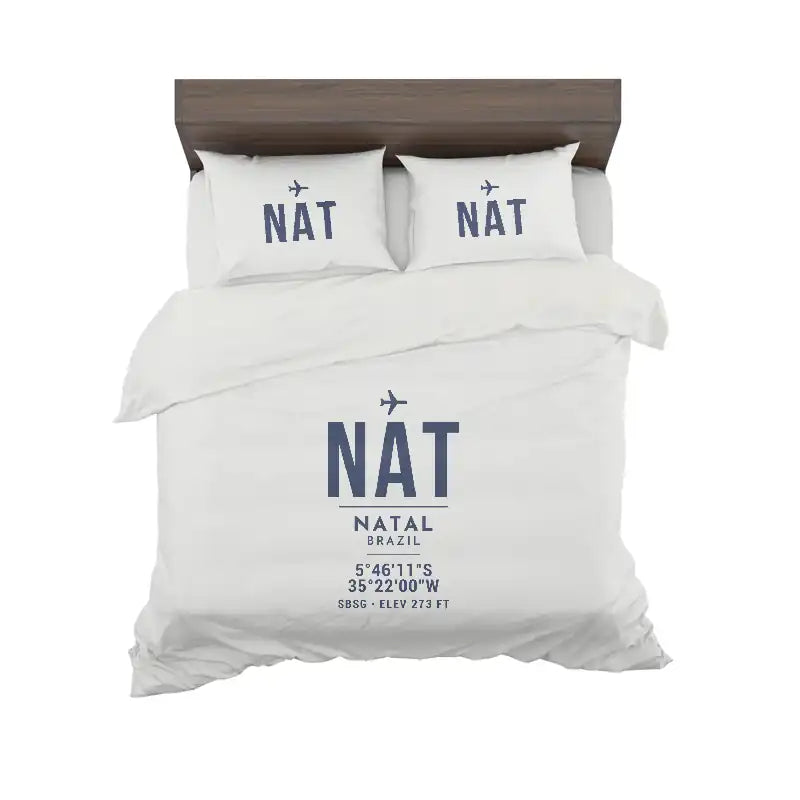 Governador Aluízio Alves International Airport (NAT) Bedding Sets & Blankets - Bedding Set - ID Tag - White