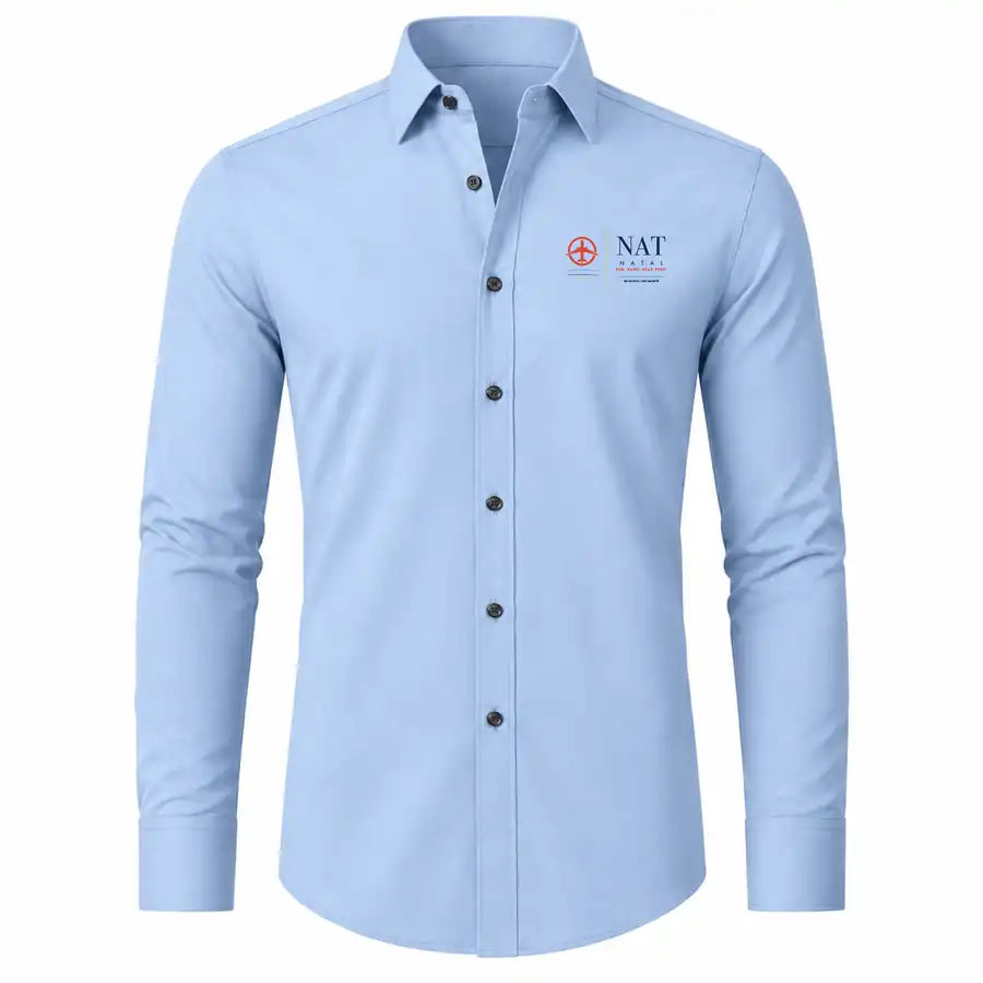Governador Aluízio Alves International Airport (NAT) Shirts - Long Sleeve Shirt - Front - Light Blue