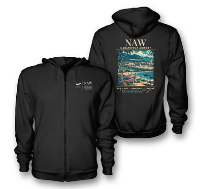 NAW - Poster - Zipped Hoodie - Black