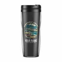 Thumbnail for Narathiwat Airport (NAW) Travel Mugs - Badge + Name - Plastic (No Holder) - Gray