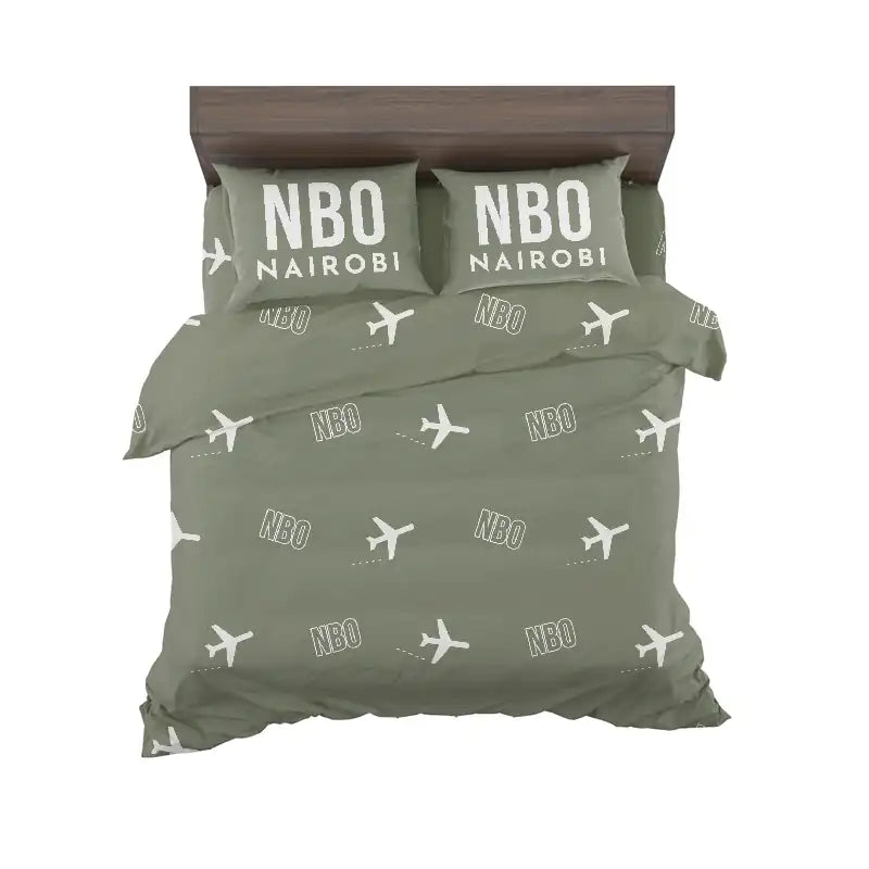 Nairobi Jomo Kenyatta International Airport (NBO) Bedding Sets & Blankets - Bedding Set - Pattern - Green Army
