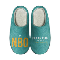 Thumbnail for Nairobi Jomo Kenyatta International Airport (NBO) Slippers & Flip Flops - Slippers - Cotton - Code - Different - Turquoise