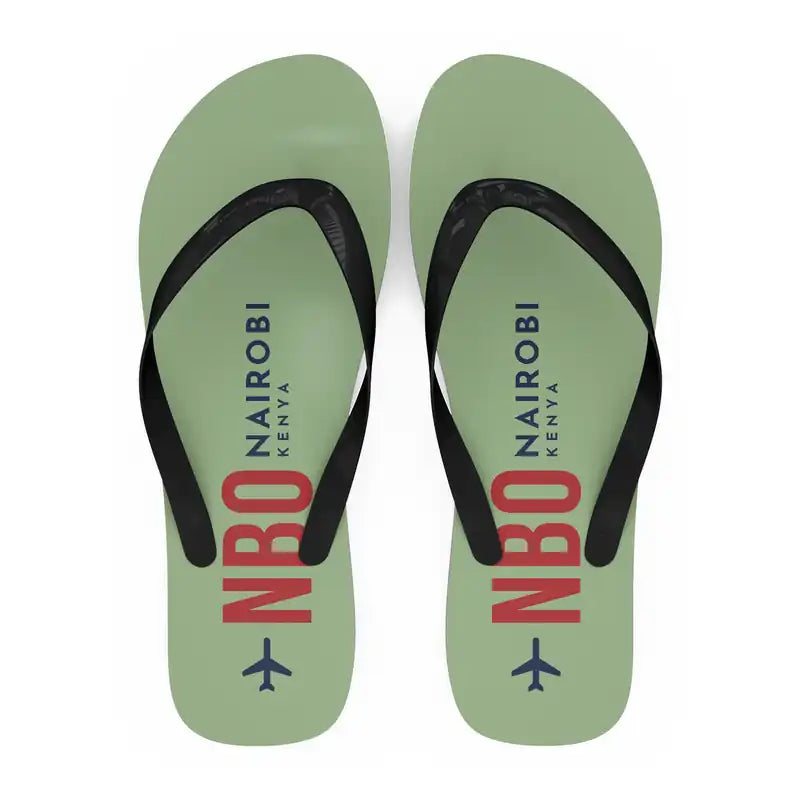 Nairobi Jomo Kenyatta International Airport (NBO) Slippers & Flip Flops - Slippers - Flip Flops - Code - Light Green