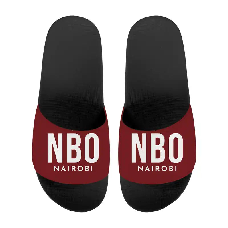 Nairobi Jomo Kenyatta International Airport (NBO) Slippers & Flip Flops - Slippers - Sport - Code - Dark Red